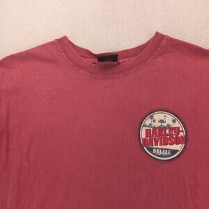 Harley Davidson Casual Short Sleeve Graphic Shirt Mens Size Medium M Maroon